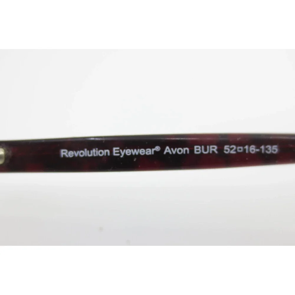 Revolution Eyewear Avon BUR Red Tortoise Rectangular Eyeglasses 52-16-135 35424